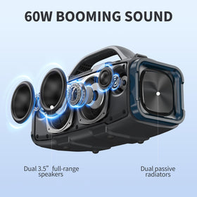 Bobtot portable Bluetooth speaker top handle for easy carry on adventures.