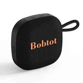 Bobtot portable Bluetooth speaker top view, compact and travel-ready.