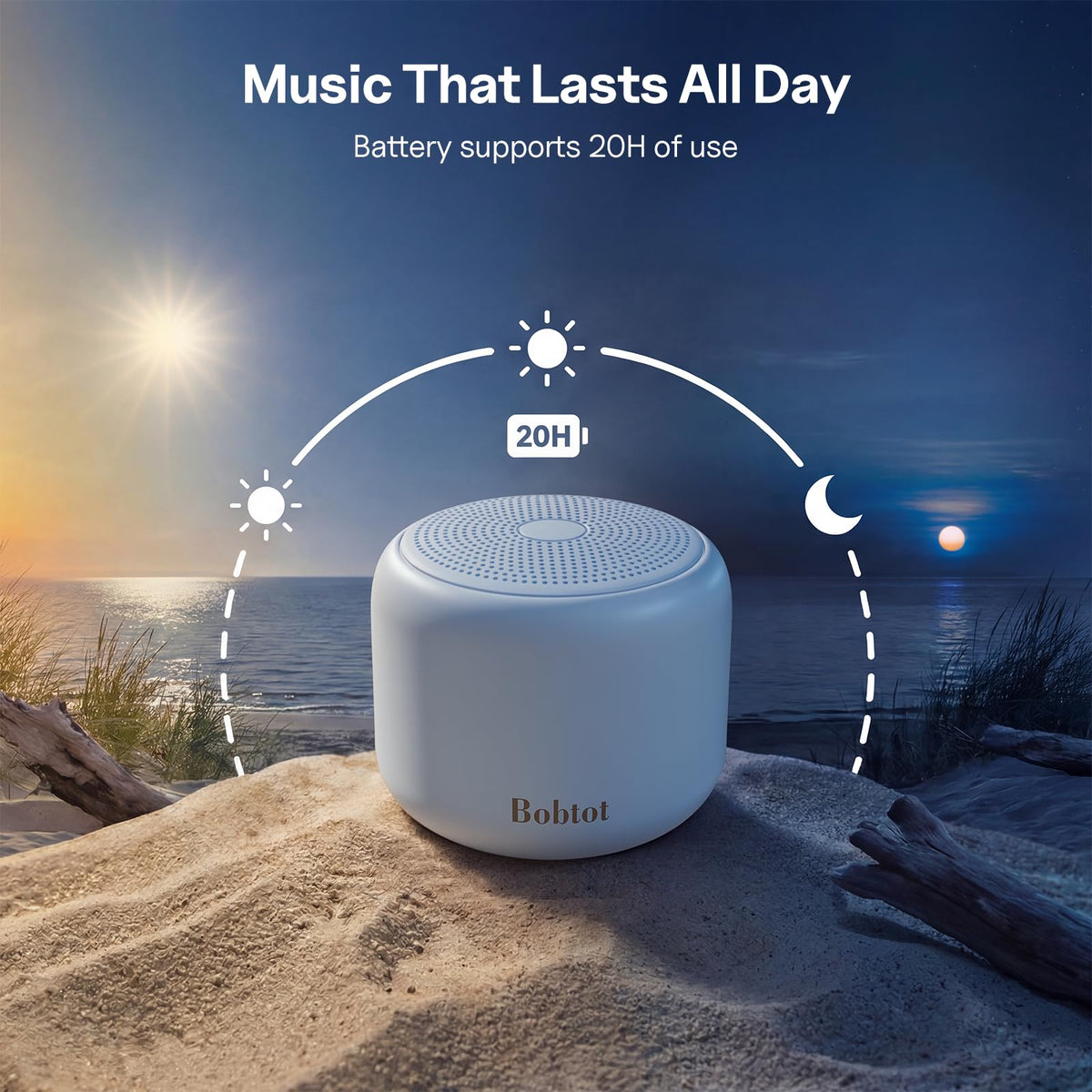 Bobtot rechargeable battery supports extended use for daily adventures.