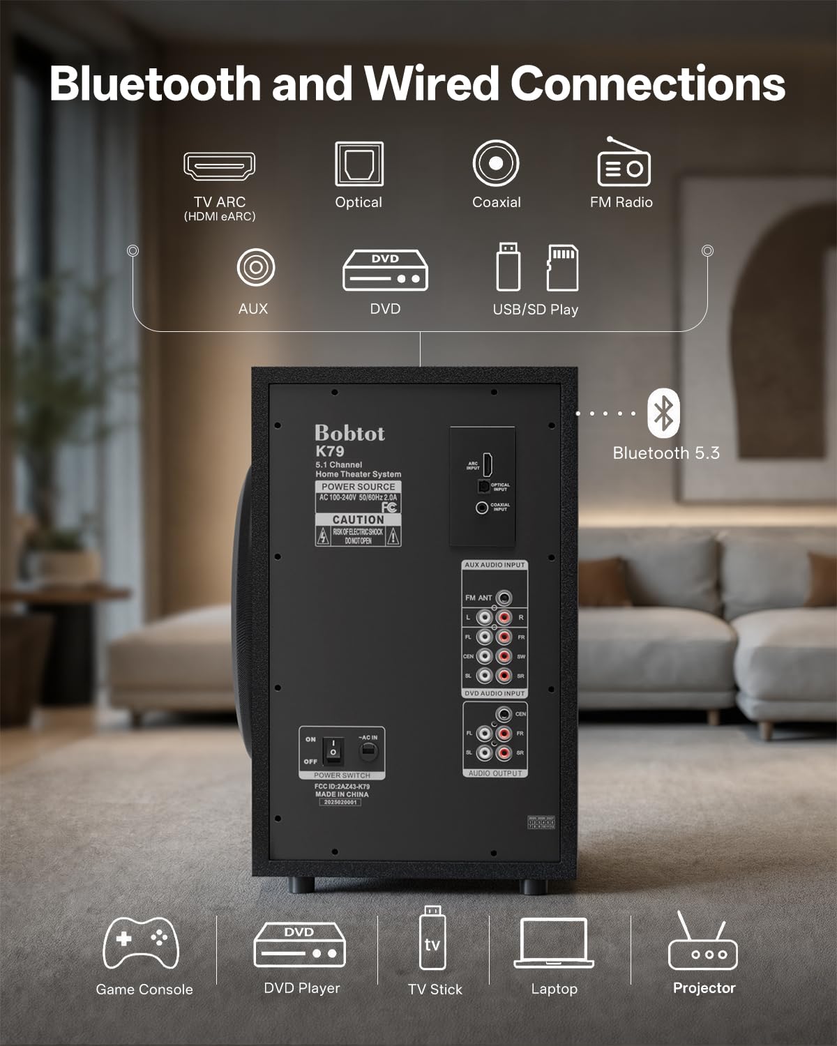 Bobtot remote control for easy volume, input, and mode adjustments