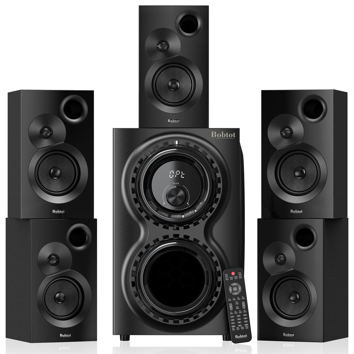 Bobtot 12-inch subwoofer delivering deep bass for immersive home cinema