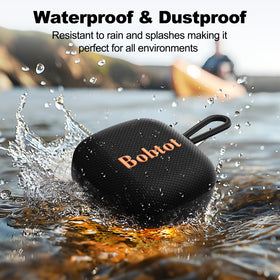 Bobtot true wireless stereo pairing with two speakers for enhanced sound.