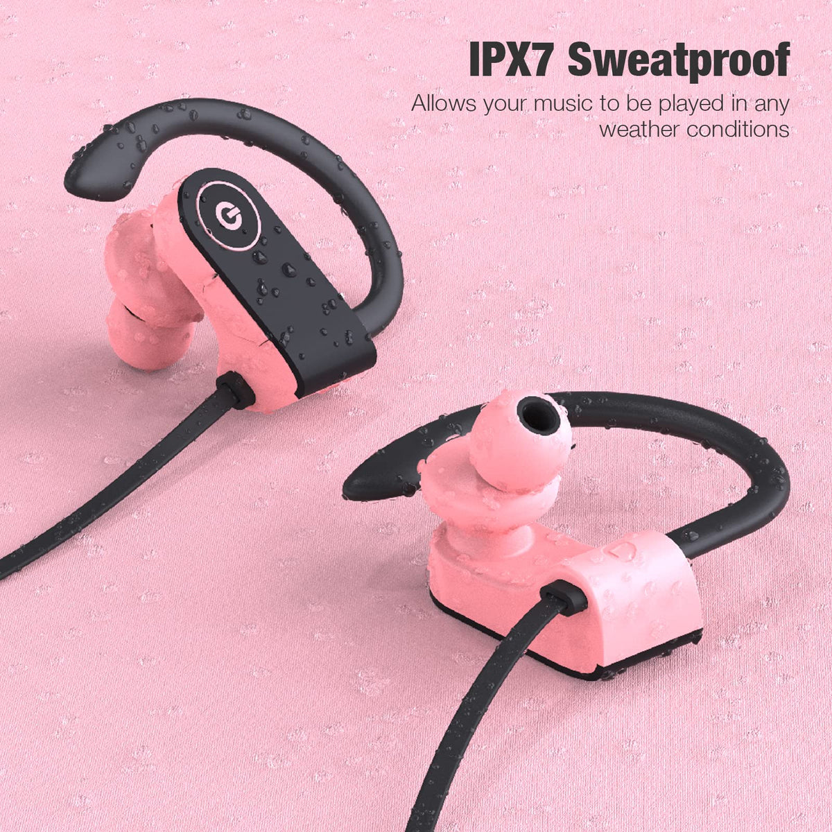 Boean ergonomic sports fit headphones secure for running and workouts