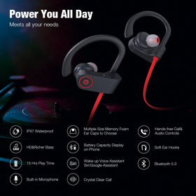 Boean wireless earbuds side view showing compact profile for comfortable wear.