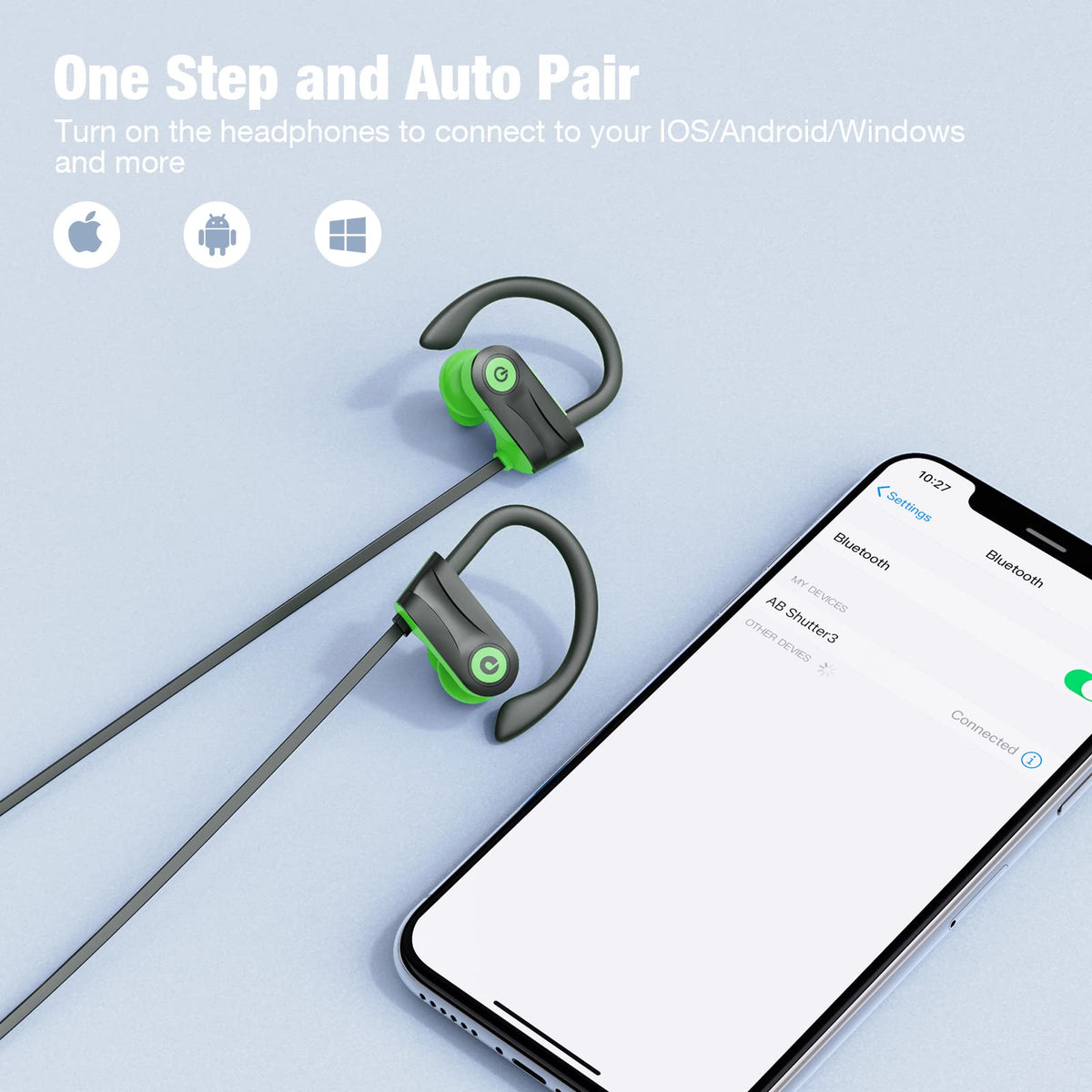 Boean charging case open displaying earbuds and long battery convenience