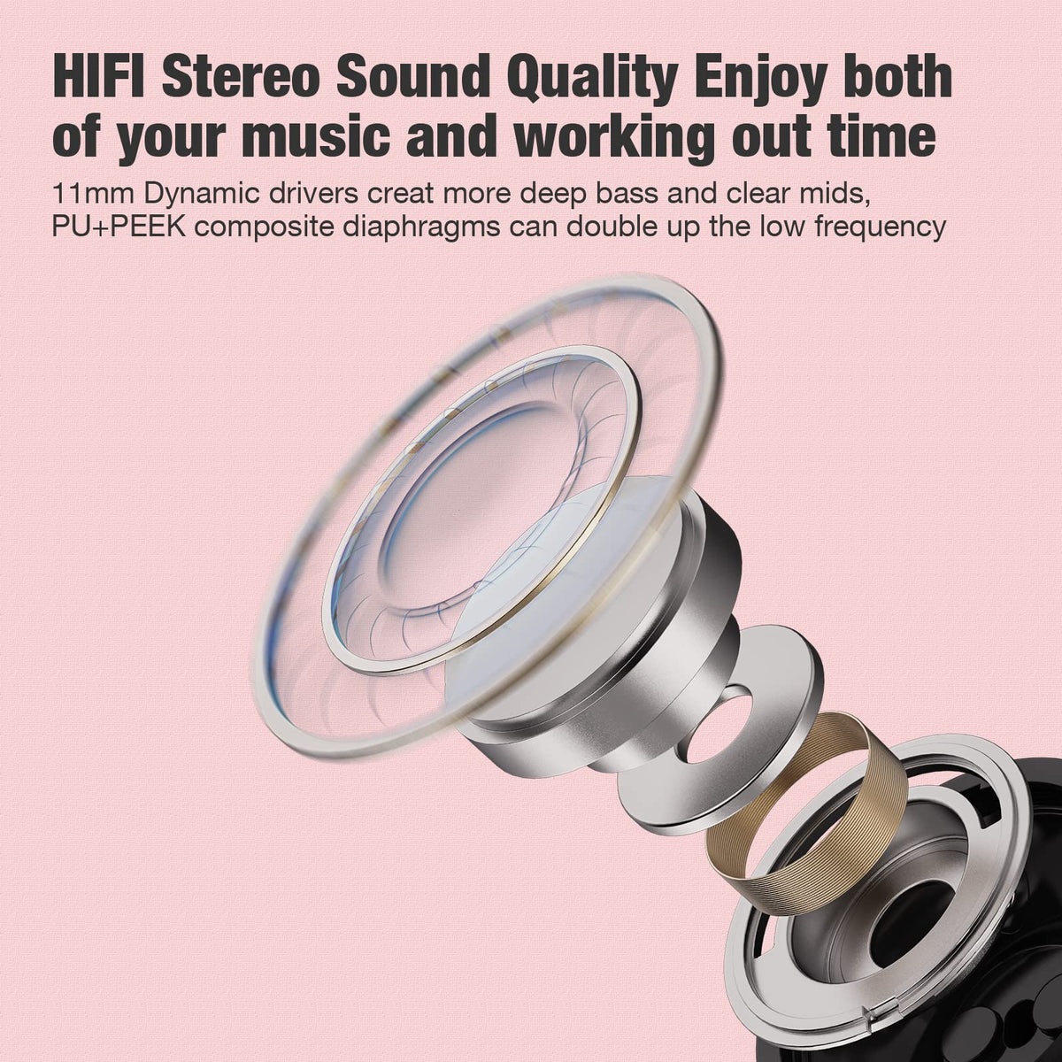 Boean earhook close-up showing flexible silicone hook for secure fit