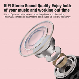 Boean earhook close-up showing flexible silicone hook for secure fit