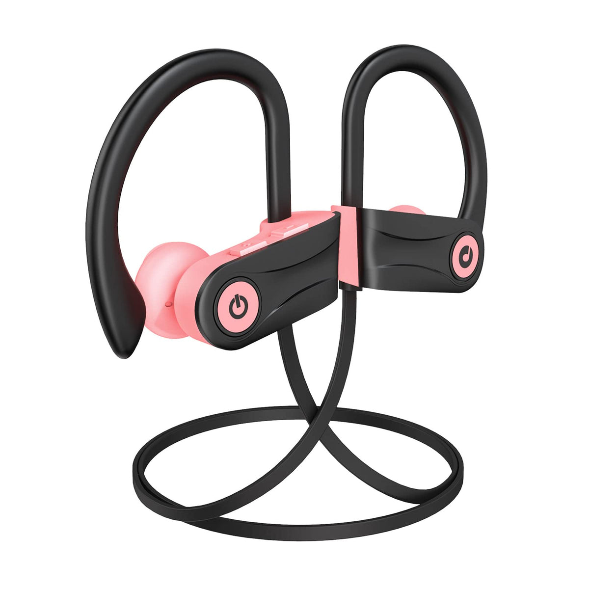 Boean front packaging showing earbuds and charging case, highlights sport-ready design