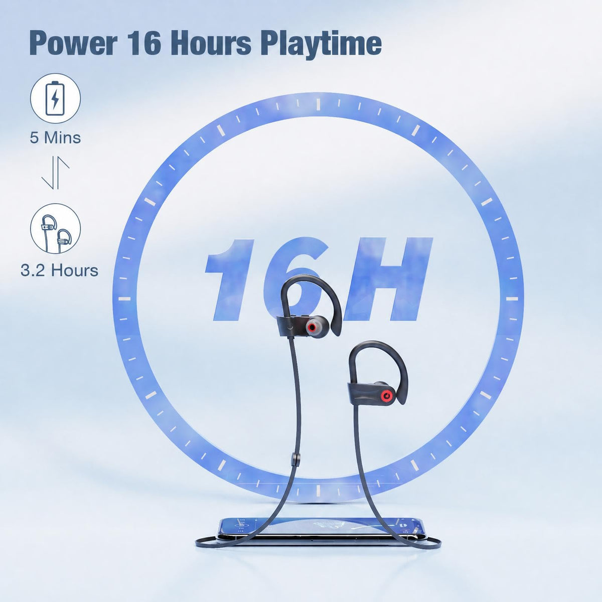 Boean headphones offer up to 16 hours of playback for long sessions.