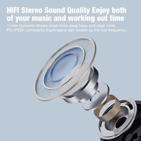 Boean in-ear fit while running showing stability and distraction-free wear