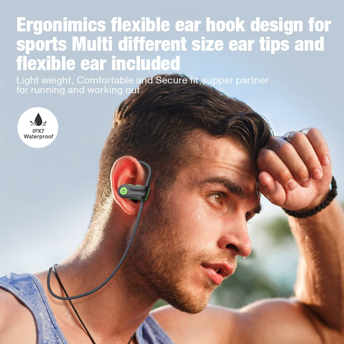 Boean earbuds in gym setting showing workout-ready durability and comfort