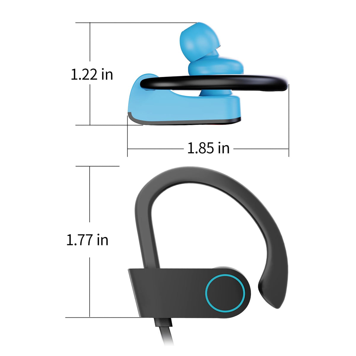 Boean earbuds held in hand to show scale and pocketable convenience