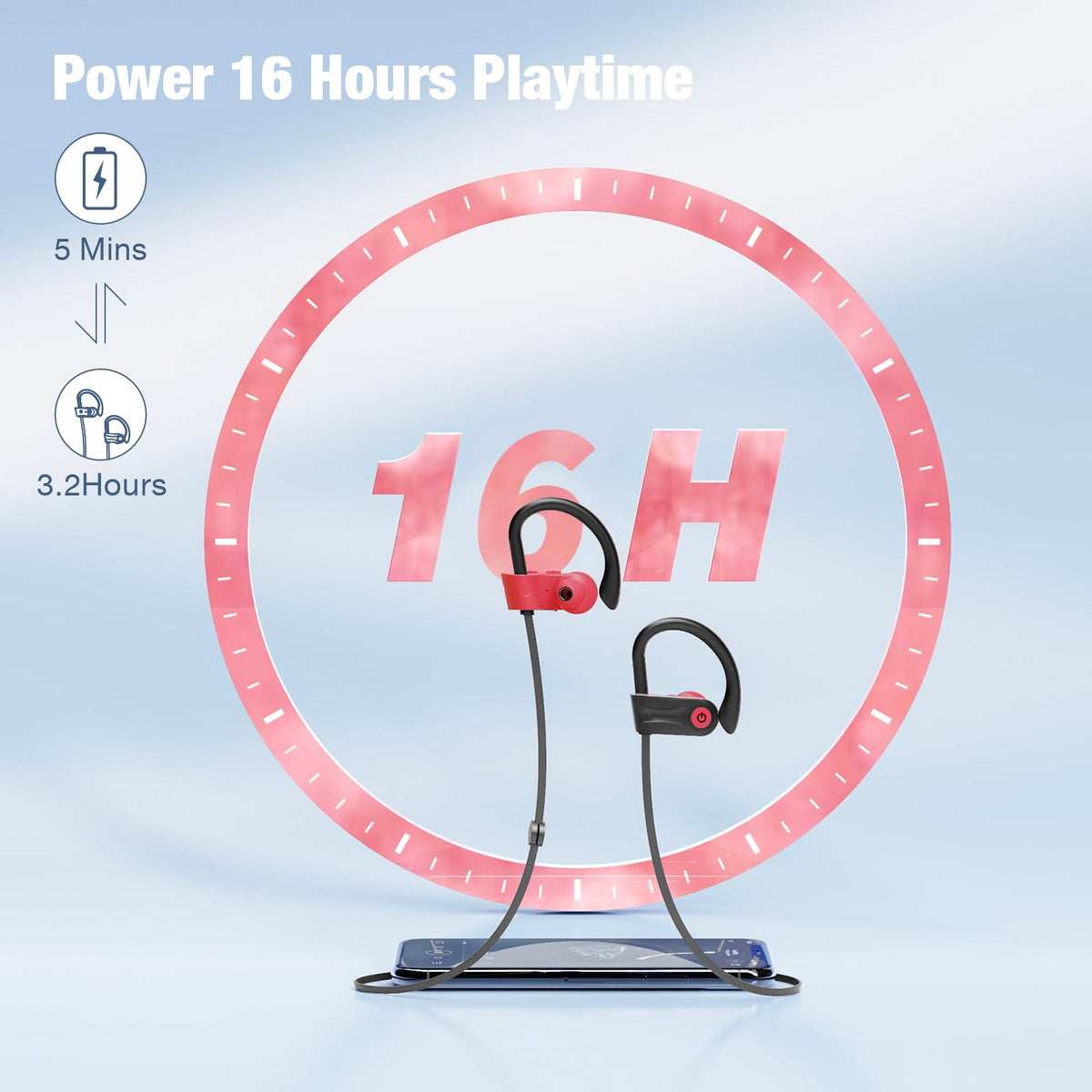 boean size comparison scale showing compact earbuds and case portability