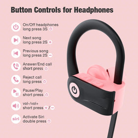 Boean earbuds splashed with water to show IPX7 protection during rain