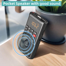 BOESPATR B01 mini radio built-in 3W speaker delivers clear sound