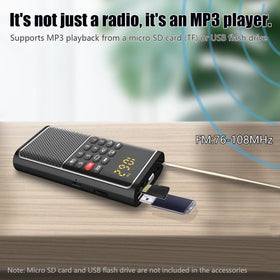 BOESPATR B01 mini radio pocket size fits in any pocket for travel and everyday use