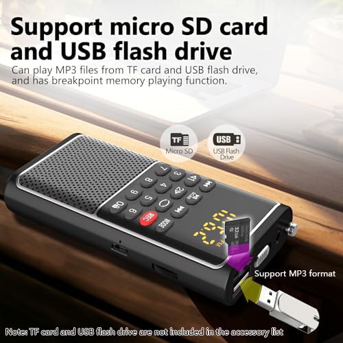BOESPATR B01 mini radio rechargeable battery lasts hours