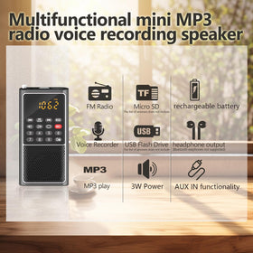 BOESPATR B01 mini radio USB/TF MP3 playback on the go