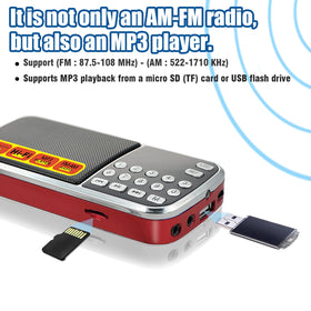 BOESPATR pocket-size radio for easy carry at home or on the go.