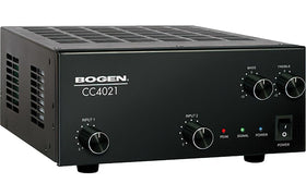 Bogen CC4021 connection ports showing versatile inputs for mic, line, and aux