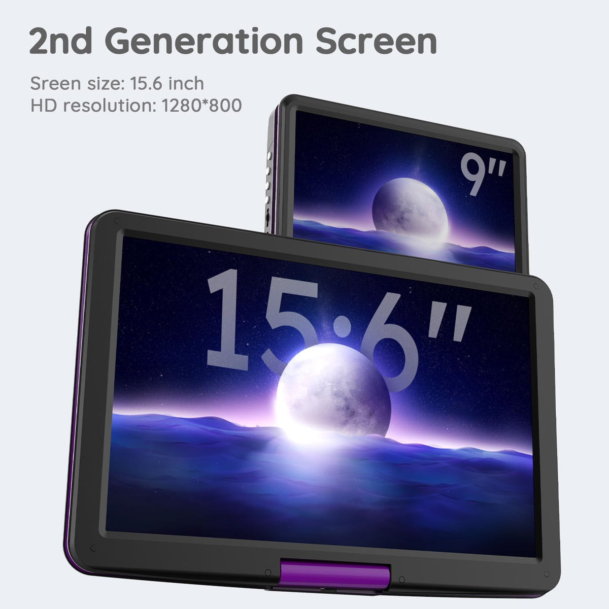 Boifun DVD player with 270-degree rotation for easy viewing angles.