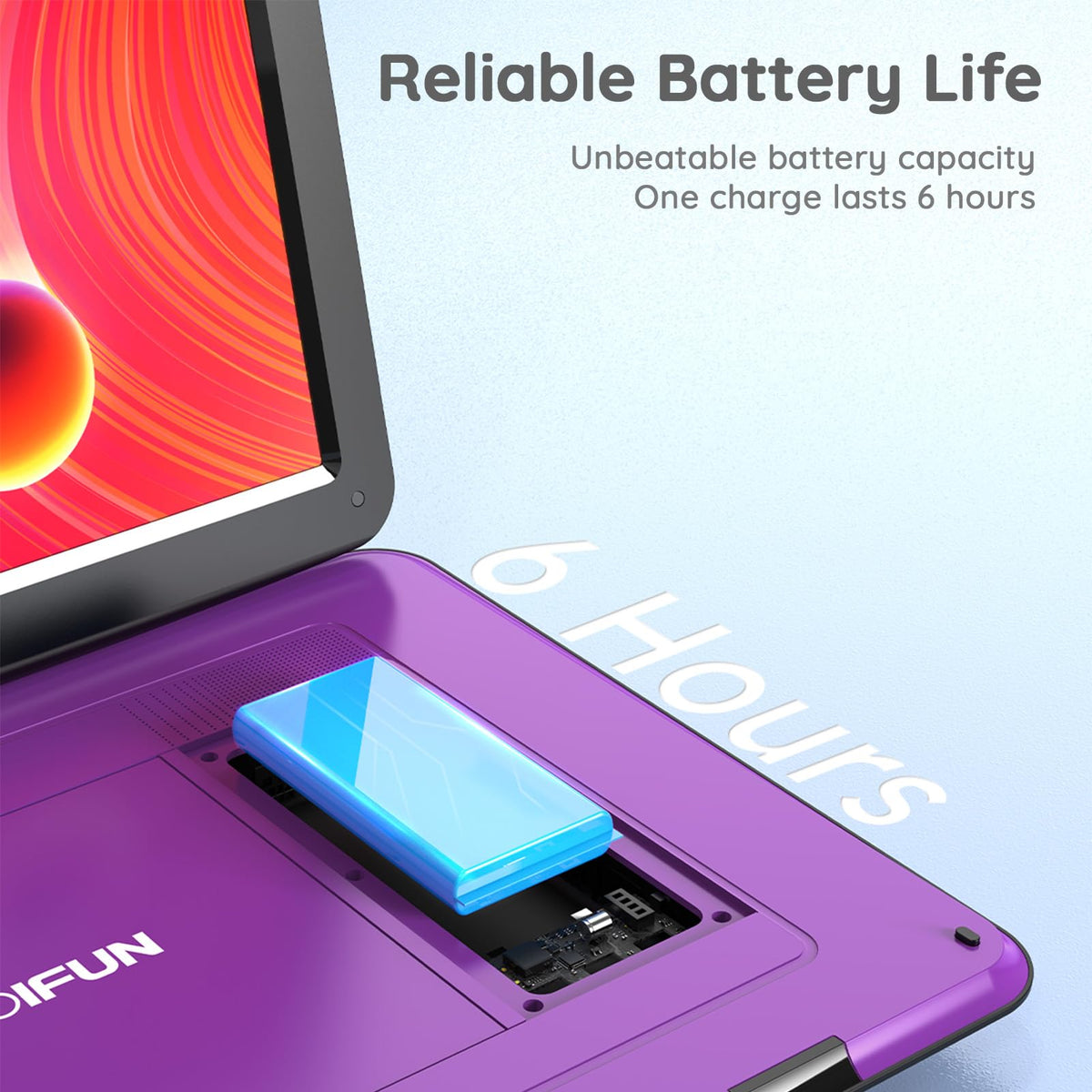 Boifun 6-hour battery life keeps entertainment going on road trips.