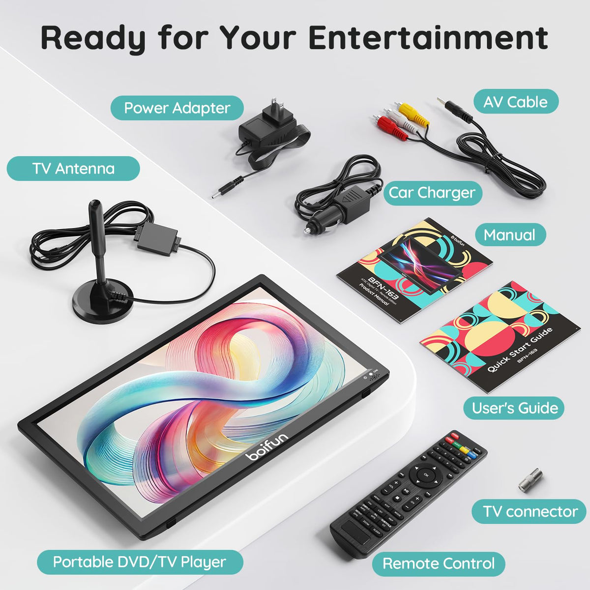 Boifun AV out lets you connect to a bigger screen