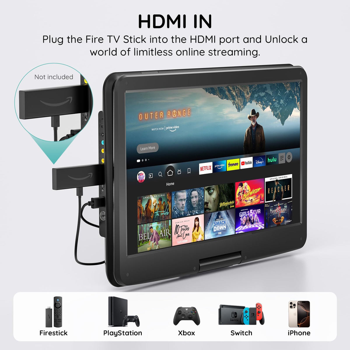 Boifun USB and microSD support for personal media libraries.