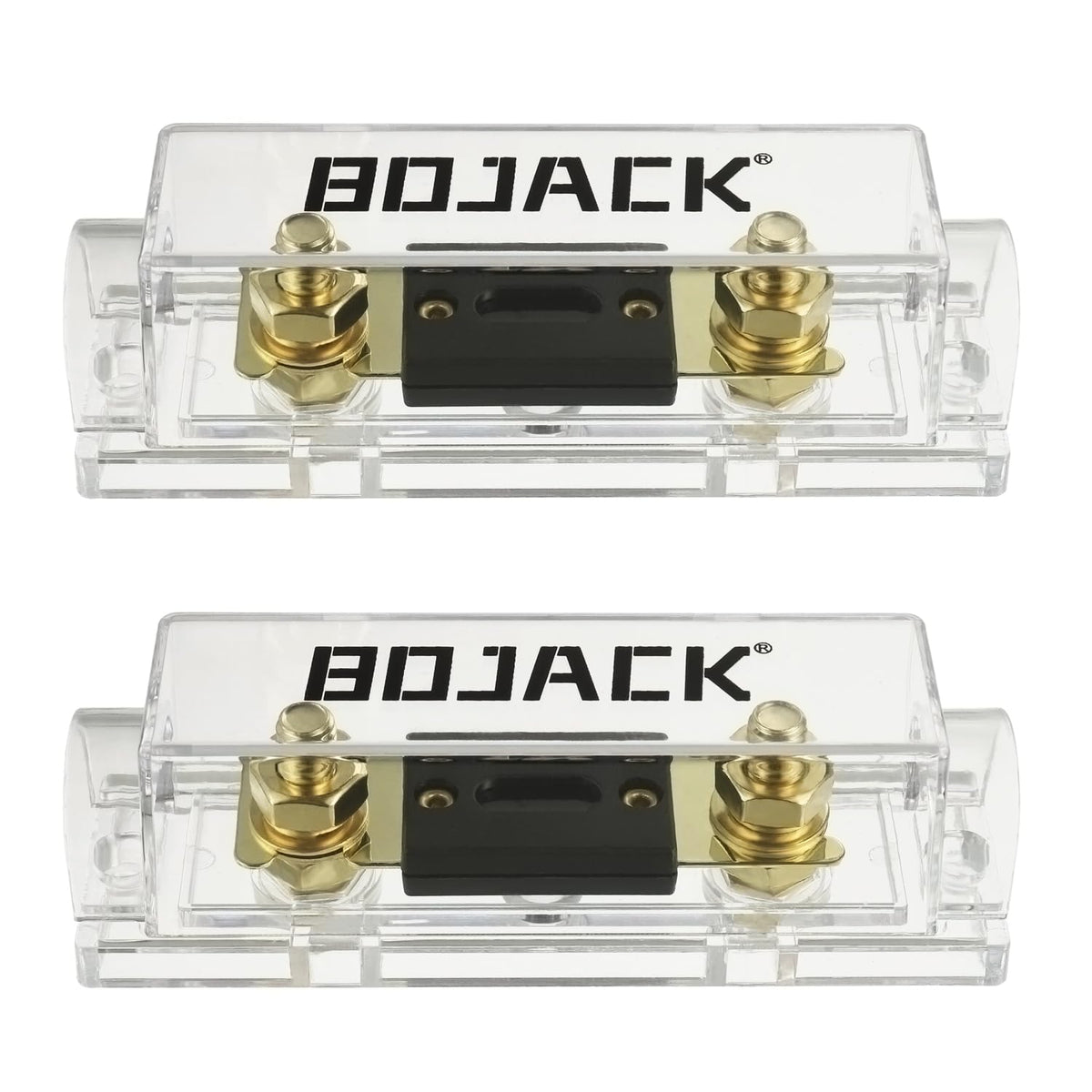 BOJACK ANL fuse holder 2pc set with 400A fuses for secure car audio protection