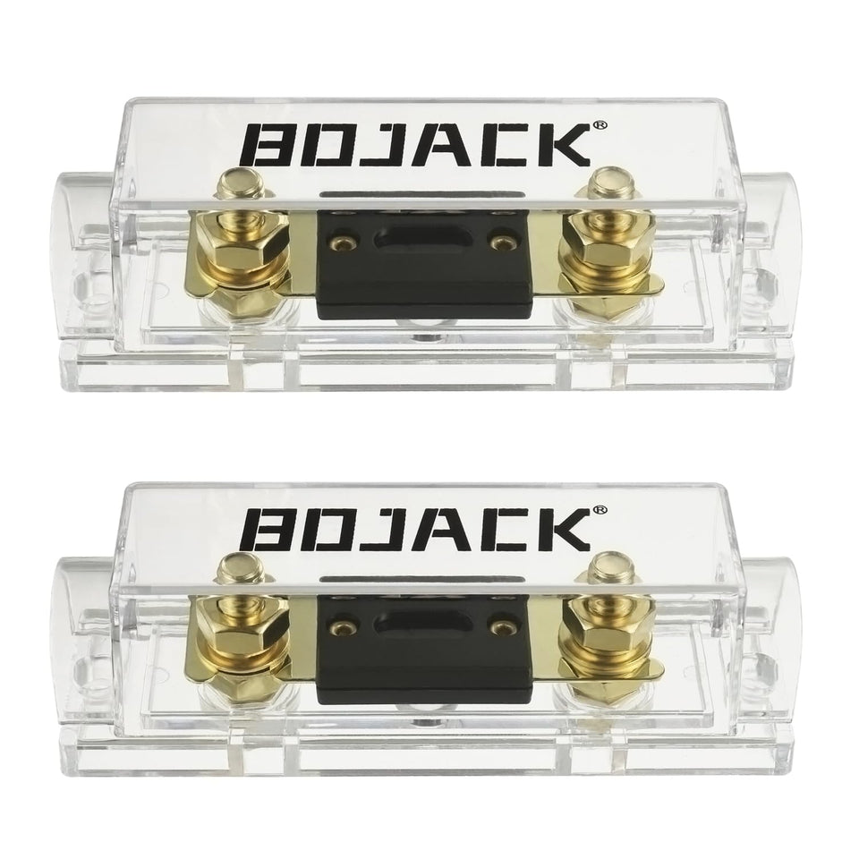 BOJACK ANL fuse holder 2pc set with 400A fuses for secure car audio protection