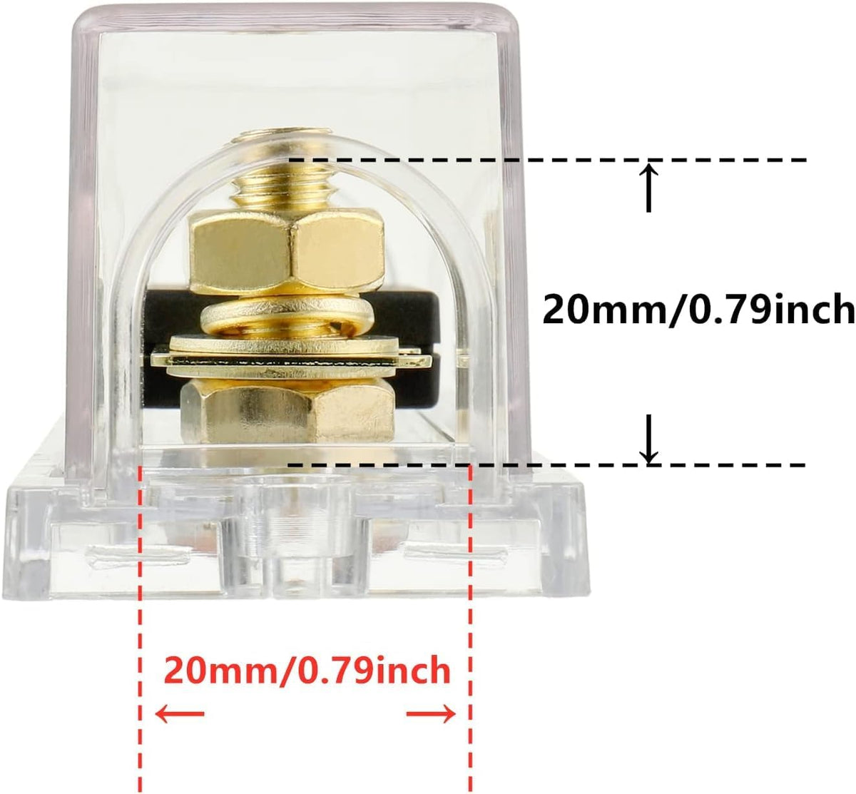 Compact fuse holder dimensions for easy mounting in tight dashboards