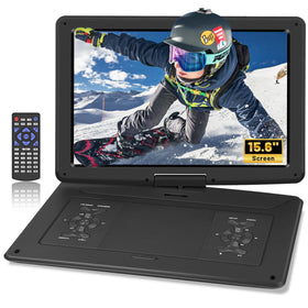 BOKYOK portable DVD player with 17-9 inch HD screen for immersive viewing