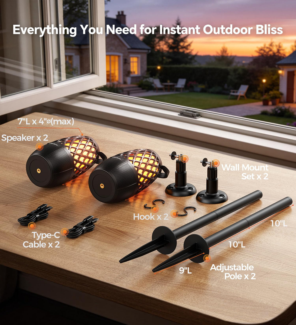 BolaButty 3-mode light show creates flicker, candle, or amber ambience.