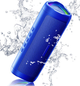 BolaButty front view showing compact blue housing and clear branding for portable listening