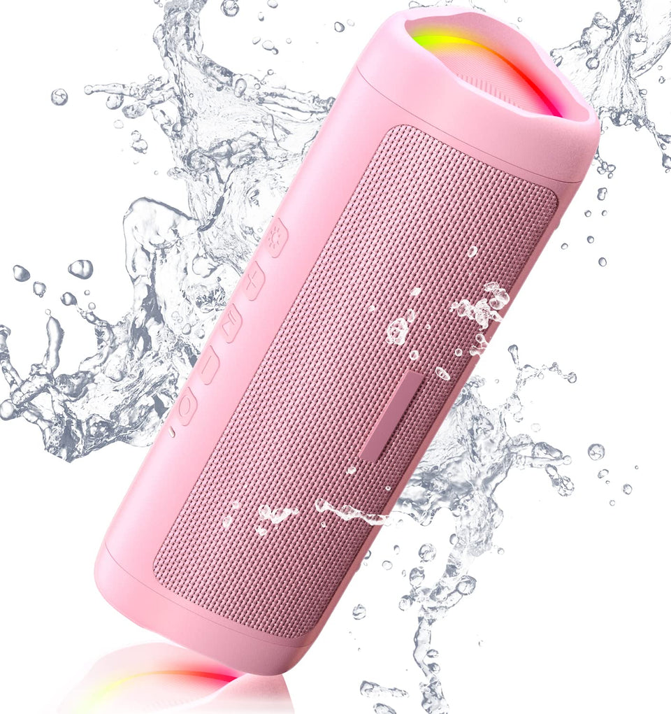 BolaButty front view in pink showing speaker grille and elegant design benefit clear sound