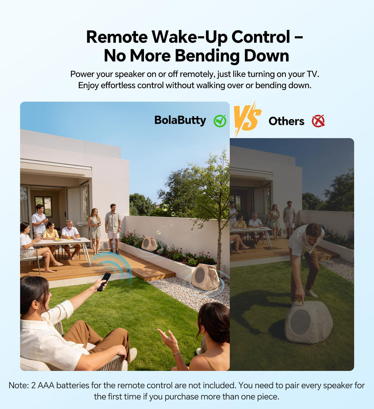 BolaButty rock speaker solar panel enables daytime playback