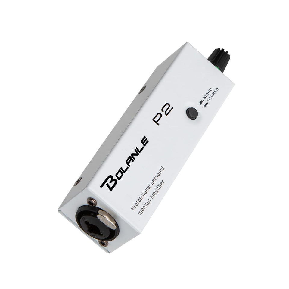 Bolanle P2 front panel showing controls and headphone jack benefit clear monitoring