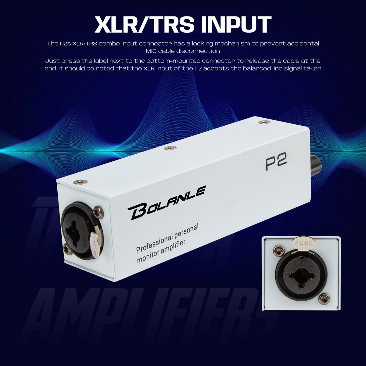 Musician using Bolanle P2 for in-ear monitoring delivering isolated sound