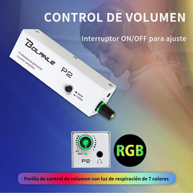 Bolanle P2 connected on stage with mixer and in-ear monitors for reliable monitoring