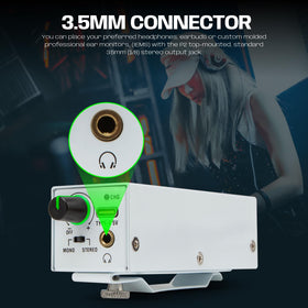 Bolanle P2 stereo/mono switch detail for flexible monitoring modes
