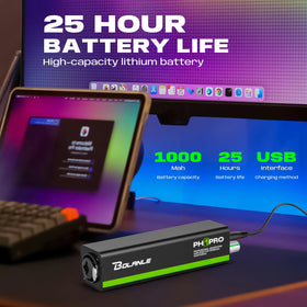 Bolanle PH1 PRO held in hand to show compact size and easy portability benefit