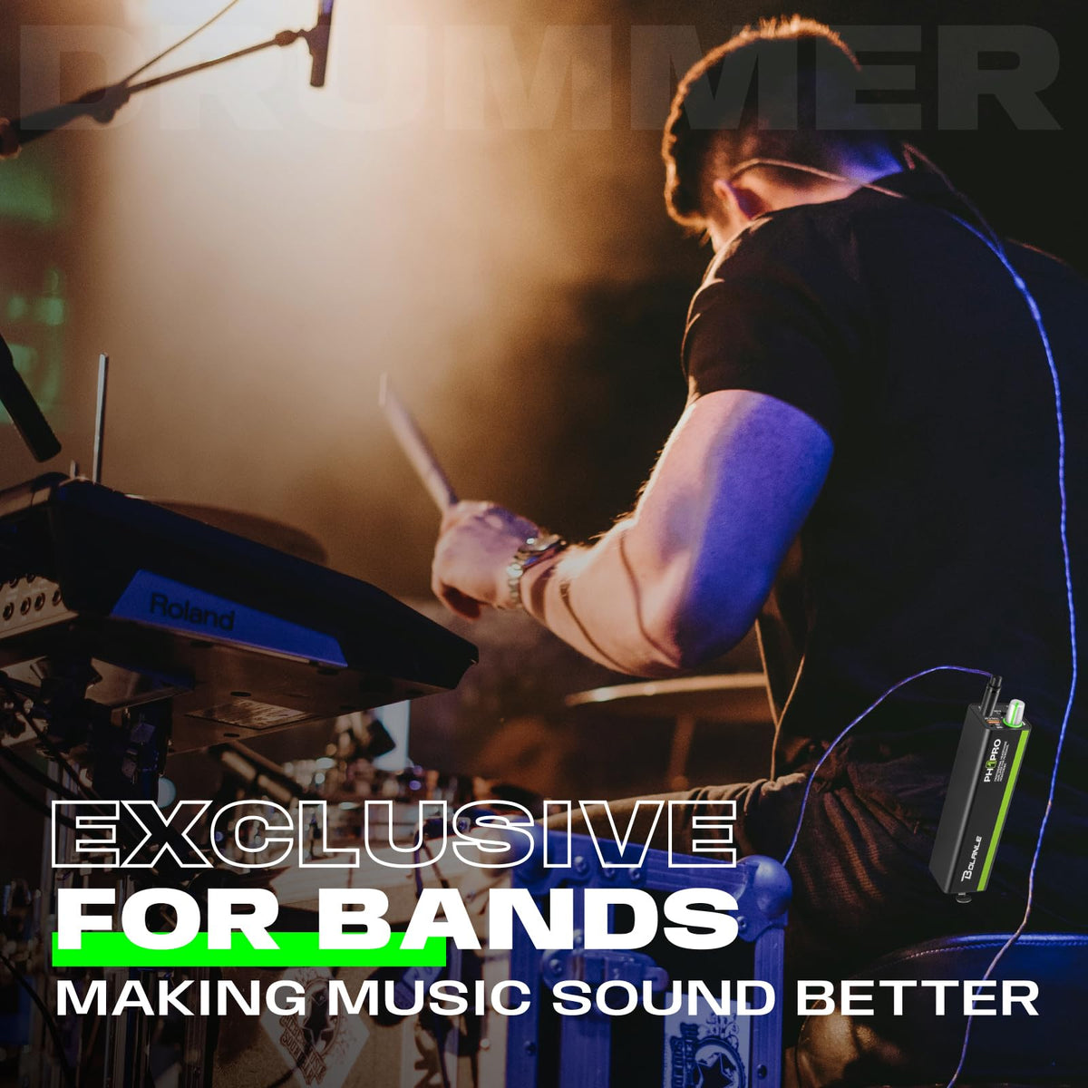 Bolanle PH1 PRO connected to keyboard demonstrating seamless instrument integration
