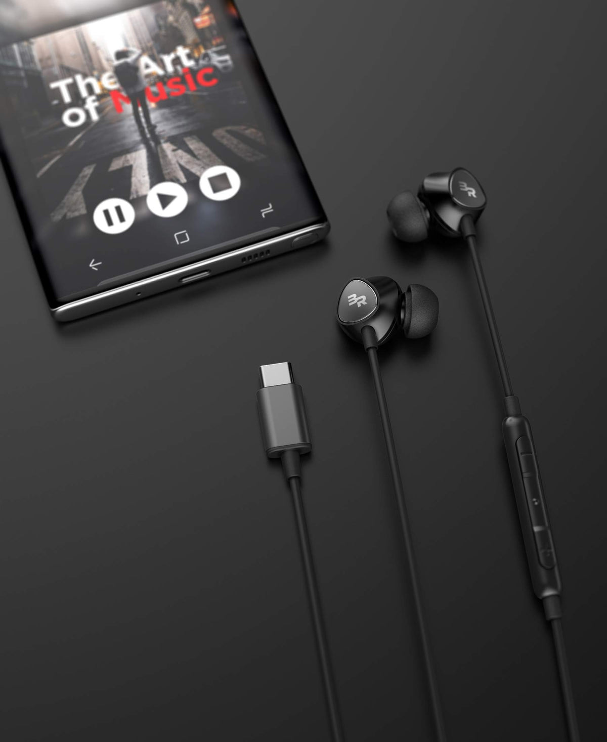 Thore Type-C headphones inline remote for easy playback control