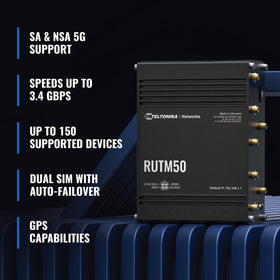 Bolton Technical Teltonika RUTM50 dual-band Wi-Fi for flexible access