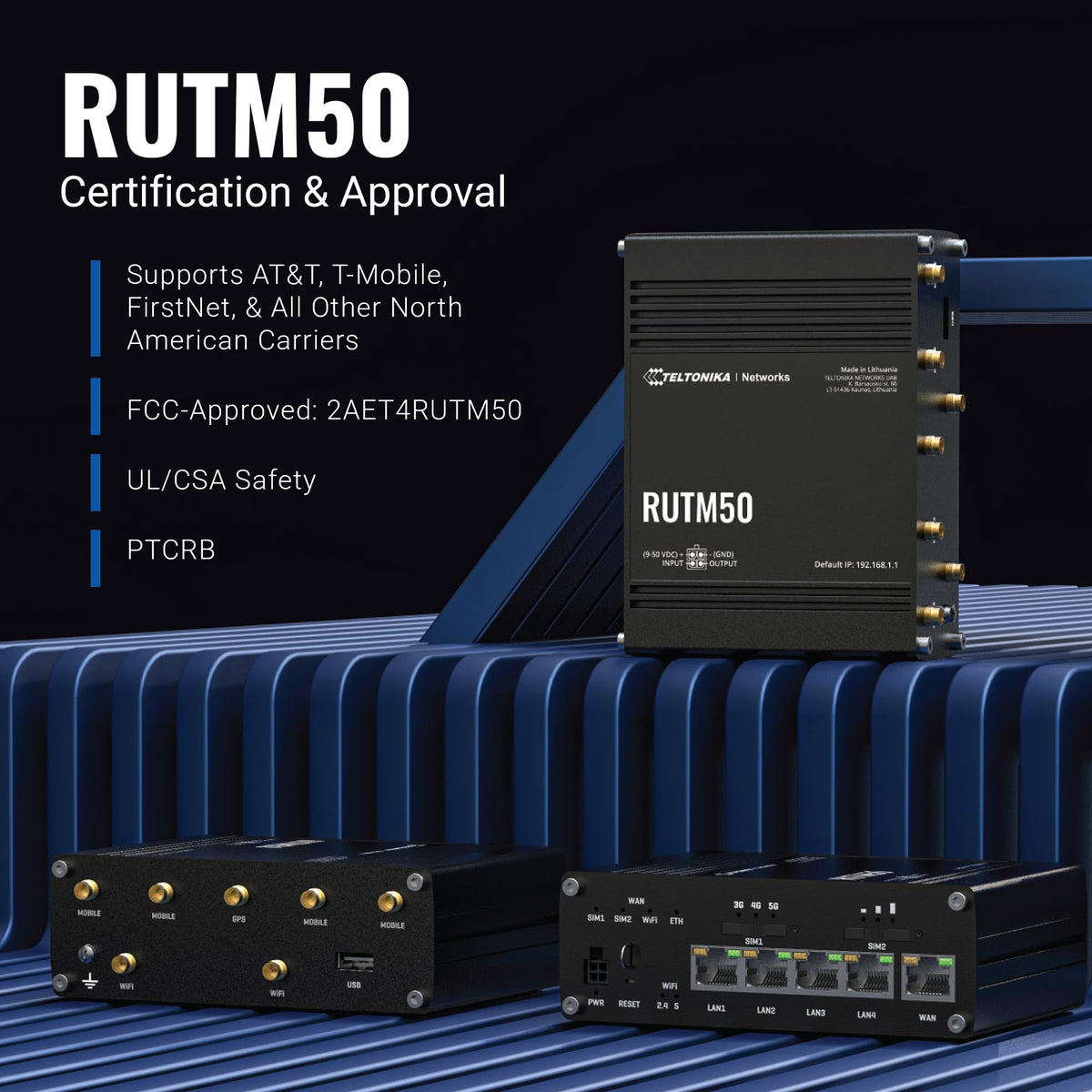Bolton Technical Teltonika RUTM50 dual SIM slot enables seamless carrier switching
