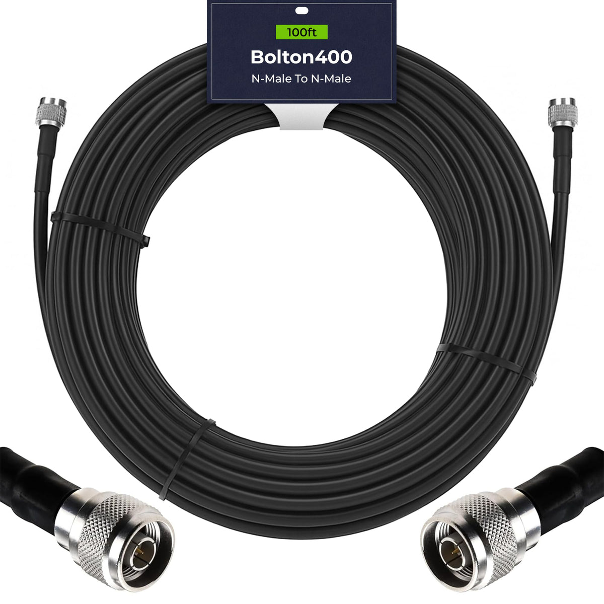 Bolton400 100ft NM-NM coaxial cable enables long, stable signal runs in buildings.