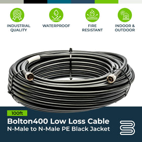 Bolton400 heavy-duty ultra-low-loss cable preserves signal quality across distances.