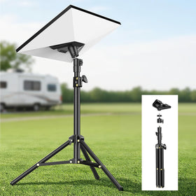 Boltwasp tripod front view securing Starlink Mini for steady reception