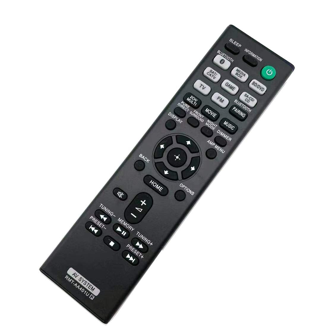 BOMAZ remote front view showing full button layout for quick control