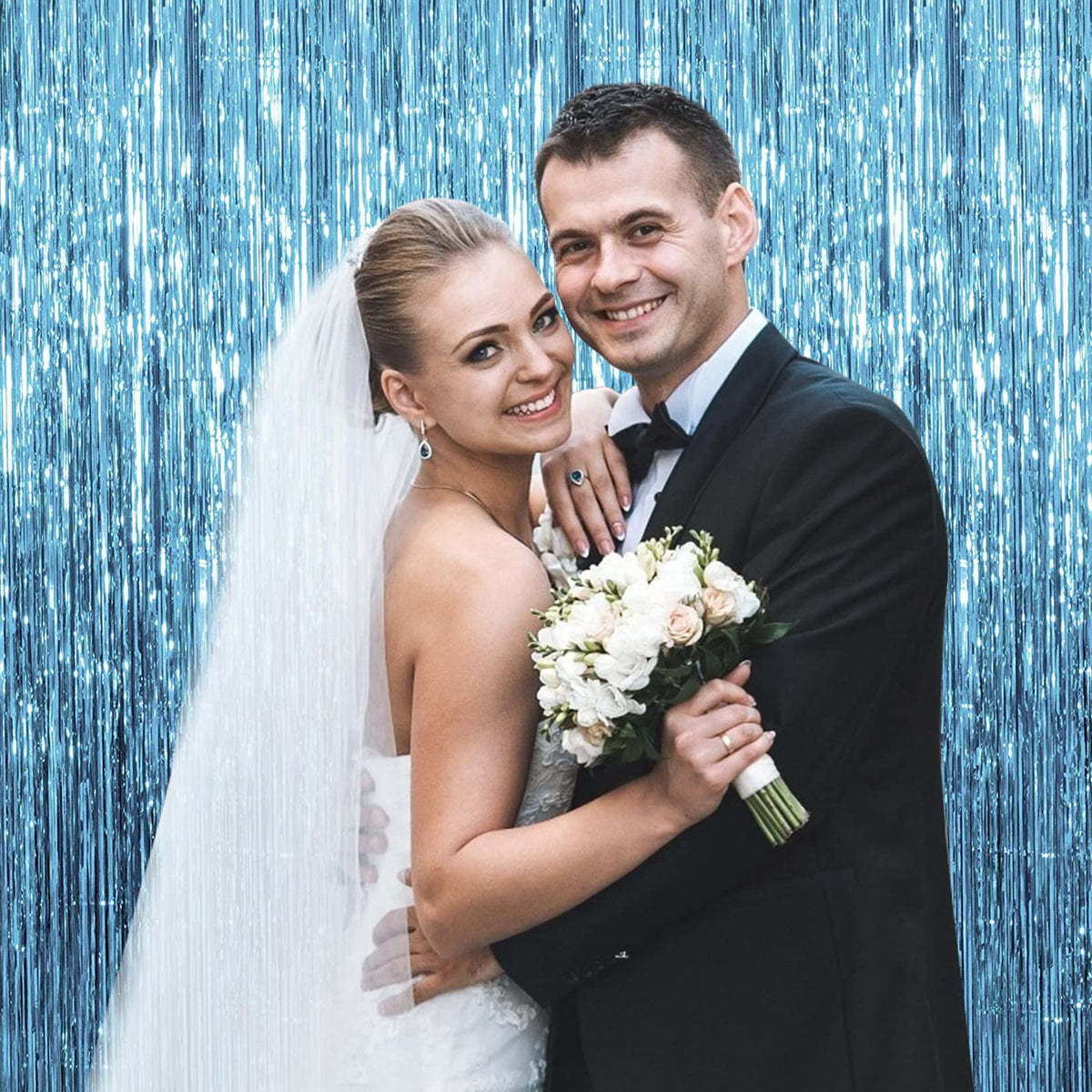 BOMSI backdrop paired with LED lights and balloons boosting atmosphere